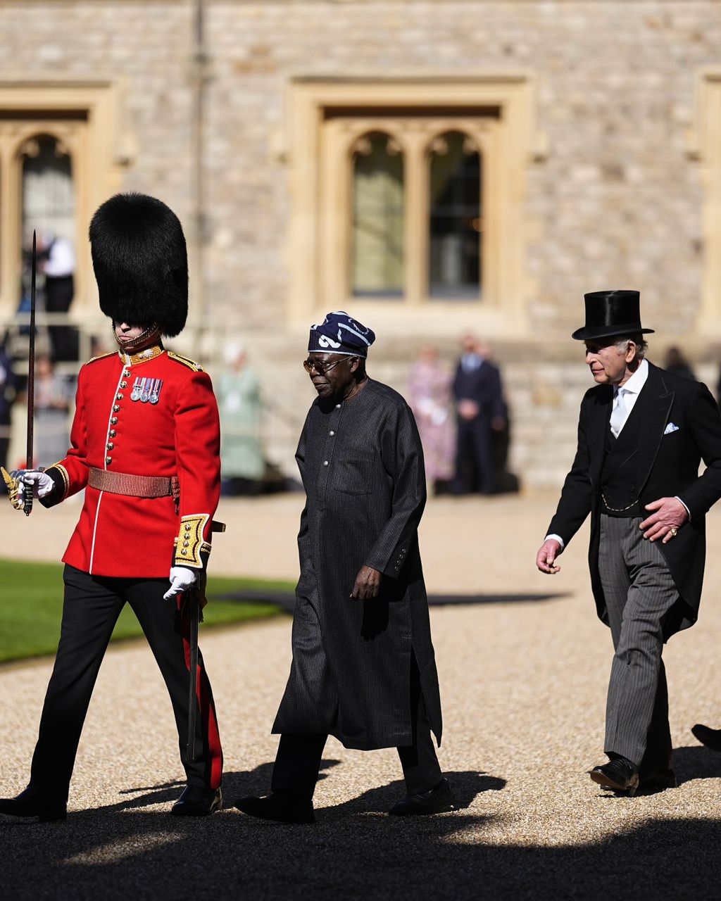 Photos of President Tinubu and his wife Remi at the Windsor Castle during state visit to the UK.